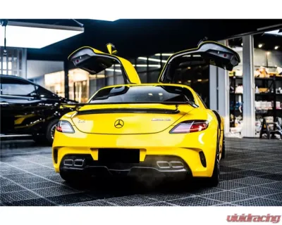 Carbonado FGPCF BKSS Style Rear Bumper w/ Exhaust Mercedes Benz W197 SLS AMG 2010-2015 - FGPCF8515BLS-RB