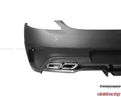 Carbonado FGPCF BKSS Style Rear Bumper w/ Exhaust Mercedes Benz W197 SLS AMG 2010-2015 - FGPCF8515BLS-RB