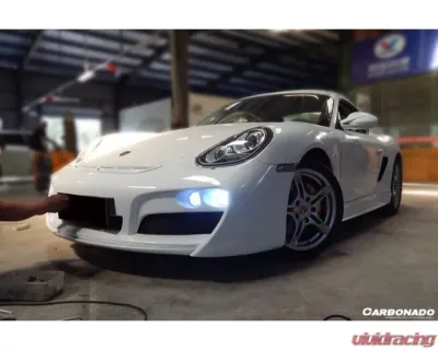 Carbonado Carbonado FRP TA Style Front Bumper with LED Lights for Porsche Cayman/Boxster 987 2009-2012 - 9314-2TA-FB
