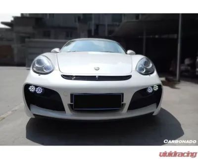Carbonado Carbonado FRP TA Style Front Bumper with LED Lights for Porsche Cayman/Boxster 987 2009-2012 - 9314-2TA-FB