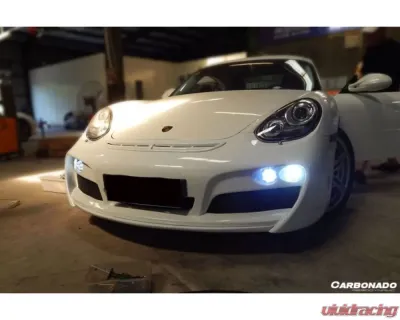 Carbonado Carbonado FRP TA Style Front Bumper with LED Lights for Porsche Cayman/Boxster 987 2009-2012 - 9314-2TA-FB