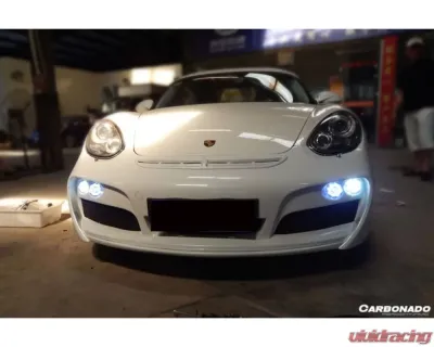 Carbonado Carbonado FRP TA Style Front Bumper with LED Lights for Porsche Cayman/Boxster 987 2009-2012 - 9314-2TA-FB