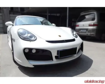 Carbonado Carbonado FRP TA Style Front Bumper with LED Lights for Porsche Cayman/Boxster 987 2009-2012 - 9314-2TA-FB