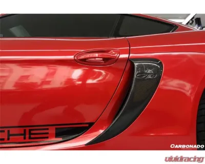 Carbonado CFRP GT4 Style Quarter Panel Side Scoops Porsche Boxster | Cayman 981 2012-2016 - CF9317GT4-QPS