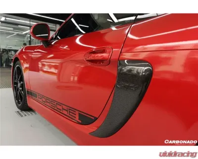 Carbonado CFRP GT4 Style Quarter Panel Side Scoops Porsche Boxster | Cayman 981 2012-2016 - CF9317GT4-QPS