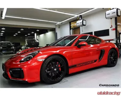 Carbonado CFRP GT4 Style Quarter Panel Side Scoops Porsche Boxster | Cayman 981 2012-2016 - CF9317GT4-QPS