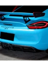 Carbonado CFRP GT4 Style Rear Diffuser Porsche Boxster | Cayman 981 2012-2016                                     - CF9317GT4-RD - Image 11