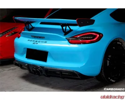 Carbonado CFRP GT4 Style Rear Diffuser Porsche Boxster | Cayman 981 2012-2016 - CF9317GT4-RD