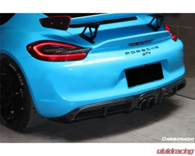 Carbonado CFRP GT4 Style Rear Diffuser Porsche Boxster | Cayman 981 2012-2016 - CF9317GT4-RD