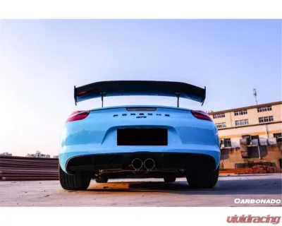 Carbonado Carbon Fiber GT4 Style Trunk Spoiler for Porsche Boxster/Cayman 981 2012-2016 - CF9317GT4-W