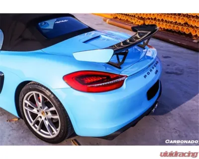 Carbonado Carbon Fiber GT4 Style Trunk Spoiler for Porsche Boxster/Cayman 981 2012-2016 - CF9317GT4-W