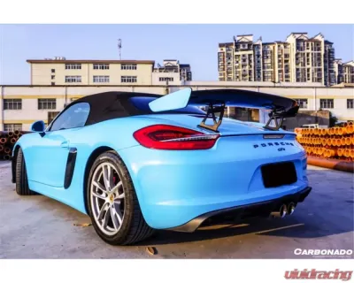 Carbonado Carbon Fiber GT4 Style Trunk Spoiler for Porsche Boxster/Cayman 981 2012-2016 - CF9317GT4-W