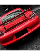 Carbonado Carbon Fiber GT4 Style Trunk Spoiler for Porsche Boxster/Cayman 981 2012-2016                                     - CF9317GT4-W - Image 17