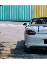 Carbonado Carbon Fiber GT4 Style Trunk Spoiler for Porsche Boxster/Cayman 981 2012-2016                                     - CF9317GT4-W - Image 8