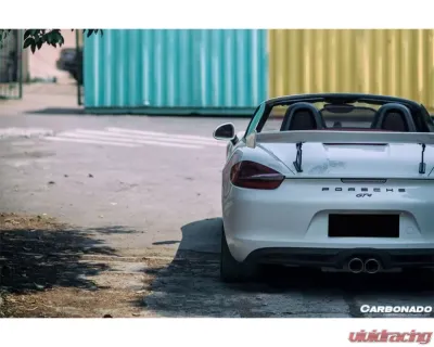 Carbonado Carbon Fiber GT4 Style Trunk Spoiler for Porsche Boxster/Cayman 981 2012-2016 - CF9317GT4-W