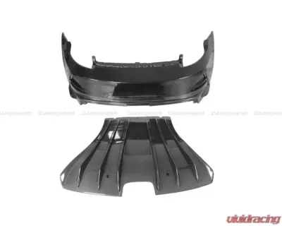 Carbonado DRYPCF GT3 Style Rear Bumper w/ Exhaust Porsche 911 992 2019-2023 - DRYPCF9327GT3-RB
