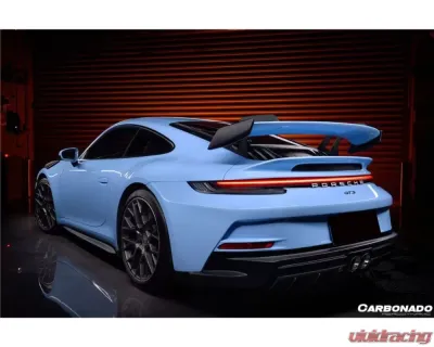 Carbonado DRYPCF GT3 Style Rear Bumper w/ Exhaust Porsche 911 992 2019-2023 - DRYPCF9327GT3-RB