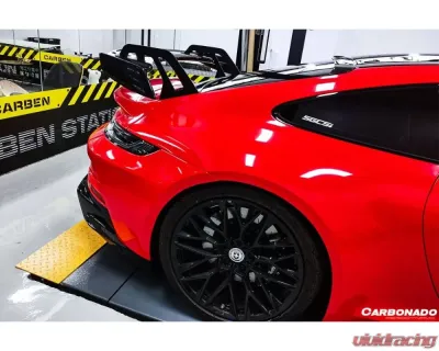 Carbonado DRYPCF GT3 Style Rear Bumper w/ Exhaust Porsche 911 992 2019-2023 - DRYPCF9327GT3-RB