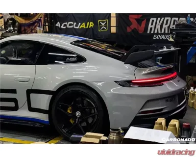 Carbonado DRYPCF GT3 Style Rear Bumper w/ Exhaust Porsche 911 992 2019-2023 - DRYPCF9327GT3-RB
