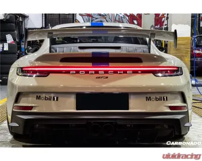 Carbonado DRYPCF GT3 Style Rear Bumper w/ Exhaust Porsche 911 992 2019-2023 - DRYPCF9327GT3-RB