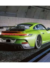 Carbonado DRYPCF GT3 Style Rear Bumper w/ Exhaust Porsche 911 992 2019-2023                                     - DRYPCF9327GT3-RB - Image 20