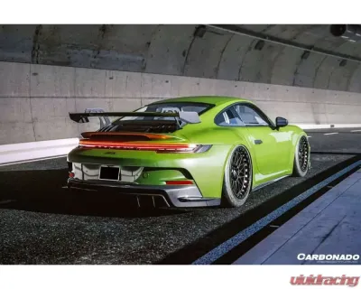 Carbonado DRYPCF GT3 Style Rear Bumper w/ Exhaust Porsche 911 992 2019-2023 - DRYPCF9327GT3-RB