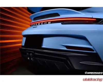 Carbonado DRYPCF GT3 Style Rear Bumper w/ Exhaust Porsche 911 992 2019-2023 - DRYPCF9327GT3-RB