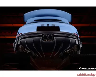 Carbonado DRYPCF GT3 Style Rear Bumper w/ Exhaust Porsche 911 992 2019-2023 - DRYPCF9327GT3-RB
