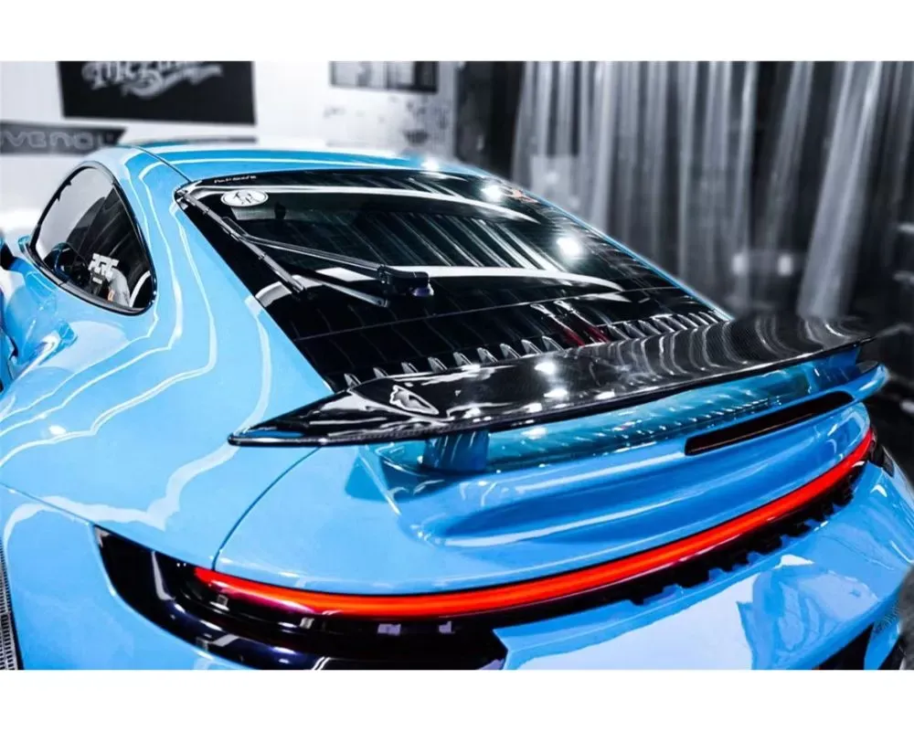 Carbonado DryCF Turbo Style Trunk Spoiler Porsche 911 992 2019-2023 - DRYCF992TS-W