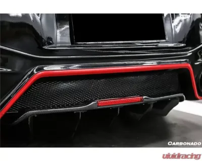Carbonado FGCF BKSS Style Rear Diffuser Canards Nissan GTR R35 2012-2020 - FGCF3505BKSS.RDCRD