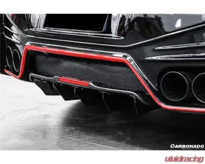 Carbonado FGCF BKSS Style Rear Diffuser Canards Nissan GTR R35 2012-2020 - FGCF3505BKSS.RDCRD