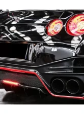 Carbonado FGCF BKSS Style Rear Diffuser Canards Nissan GTR R35 2012-2020                                     - FGCF3505BKSS.RDCRD - Image 4