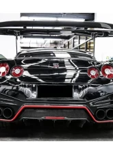Carbonado FGCF BKSS Style Rear Diffuser Canards Nissan GTR R35 2012-2020                                     - FGCF3505BKSS.RDCRD - Image 5