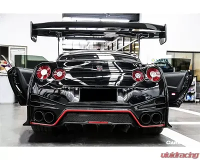 Carbonado FGCF BKSS Style Rear Diffuser Canards Nissan GTR R35 2012-2020 - FGCF3505BKSS.RDCRD