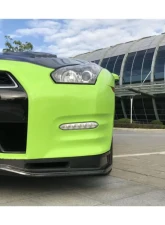 Carbonado DryCF NSM Style Partial Front Lip for Nissan GTR R35 2012-2016                                     - DRYCF8353NSM-2-FL - Image 5