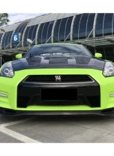 Carbonado DryCF NSM Style Partial Front Lip for Nissan GTR R35 2012-2016                                     - DRYCF8353NSM-2-FL - Image 7