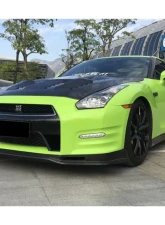 Carbonado DryCF NSM Style Partial Front Lip for Nissan GTR R35 2012-2016                                     - DRYCF8353NSM-2-FL - Image 9