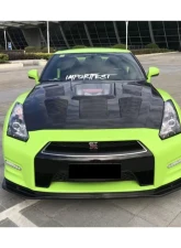 Carbonado DryCF NSM Style Partial Front Lip for Nissan GTR R35 2012-2016                                     - DRYCF8353NSM-2-FL - Image 10