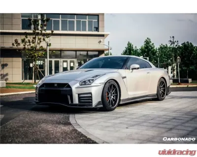 Carbonado CFRP Front Bumper for Nissan GTR R35 2017-2022 - Carbon Fiber Finish - CF8354NSMO-FB