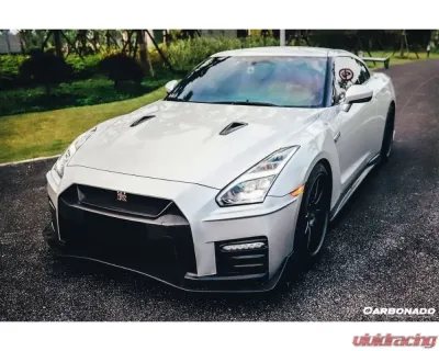 Carbonado CFRP Front Bumper for Nissan GTR R35 2017-2022 - Carbon Fiber Finish - CF8354NSMO-FB
