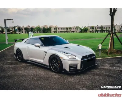 Carbonado CFRP Front Bumper for Nissan GTR R35 2017-2022 - Carbon Fiber Finish - CF8354NSMO-FB