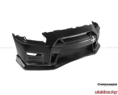 Carbonado CFRP Front Bumper for Nissan GTR R35 2017-2022 - Carbon Fiber Finish - CF8354NSMO-FB