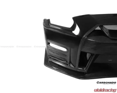Carbonado CFRP Front Bumper for Nissan GTR R35 2017-2022 - Carbon Fiber Finish - CF8354NSMO-FB