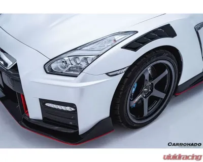 Carbonado CFRP Front Bumper for Nissan GTR R35 2017-2022 - Carbon Fiber Finish - CF8354NSMO-FB