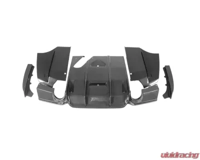 Carbonado CFRP GV Style Rear?Lip w/ Diffuser & Caps BMW 3 Series F30 | F35 M-Tech 2011-2019 - CF8467GV-RD