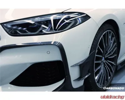 Carbonado DryCF IMP Style Front Bumper Canards BMW 8-Series G14 | G15 | G16 2018-2022 - DRYCF8484IMP-FBCRD