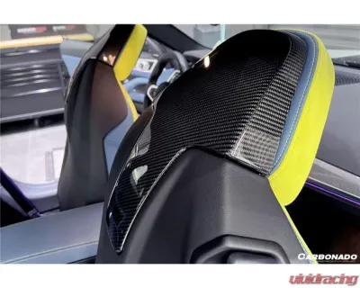 Carbonado DryCF OE Style UP Seat-Back Cover BMW M4 | M3 2021+ - DRYCF8485OE-USTC