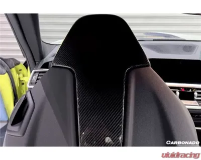 Carbonado DryCF OE Style UP Seat-Back Cover BMW M4 | M3 2021+ - DRYCF8485OE-USTC
