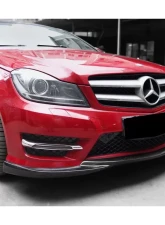 Carbonado CFRP AMG Style Front Lip Mercedes Benz W204 C-Class 2012-2014                                     - CF8493AMG.L - Image 5