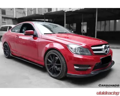 Carbonado CFRP AMG Style Front Lip Mercedes Benz W204 C-Class 2012-2014 - CF8493AMG.L